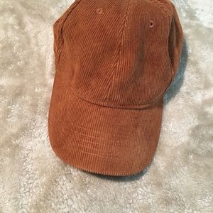 Burnt orange corduroy hat